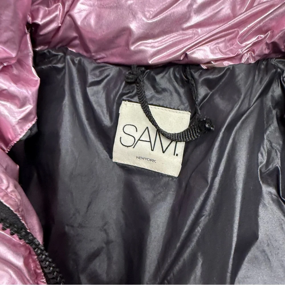 SAM. Pink metallic down puffer